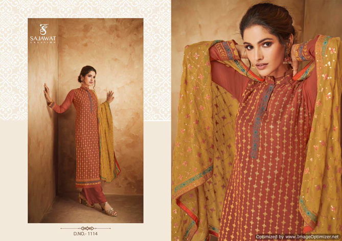 Sajawat Pankhi 2 Georgette Heavy Festive Wear Designer Latest Ready Made Collection